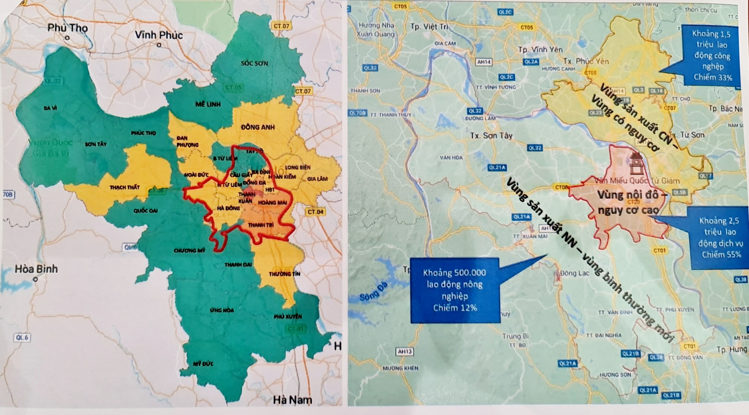 Hà Nội chia theo 3 phân vùng: Vùng 1 áp dụng Chỉ thị 16 hai vùng còn lại theo Chỉ thị 15